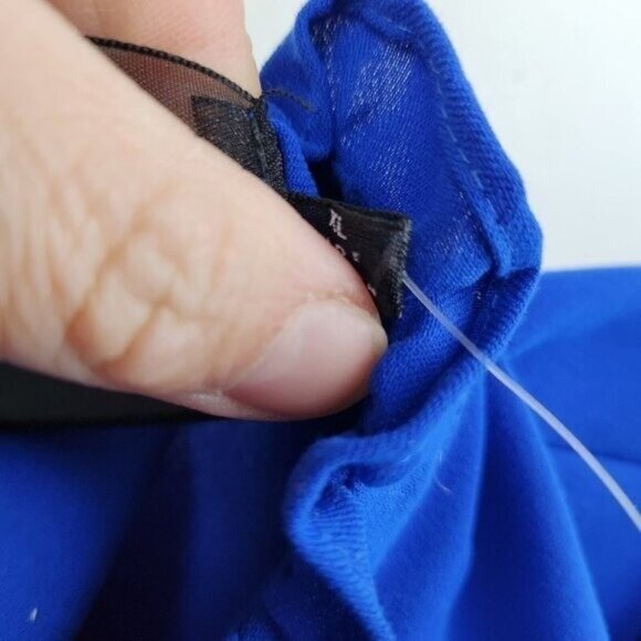 Code X Mode Nordstorm Womens Blouse Top XL Blue Ruffle Long Sleeve Feminine - Picture 5 of 10